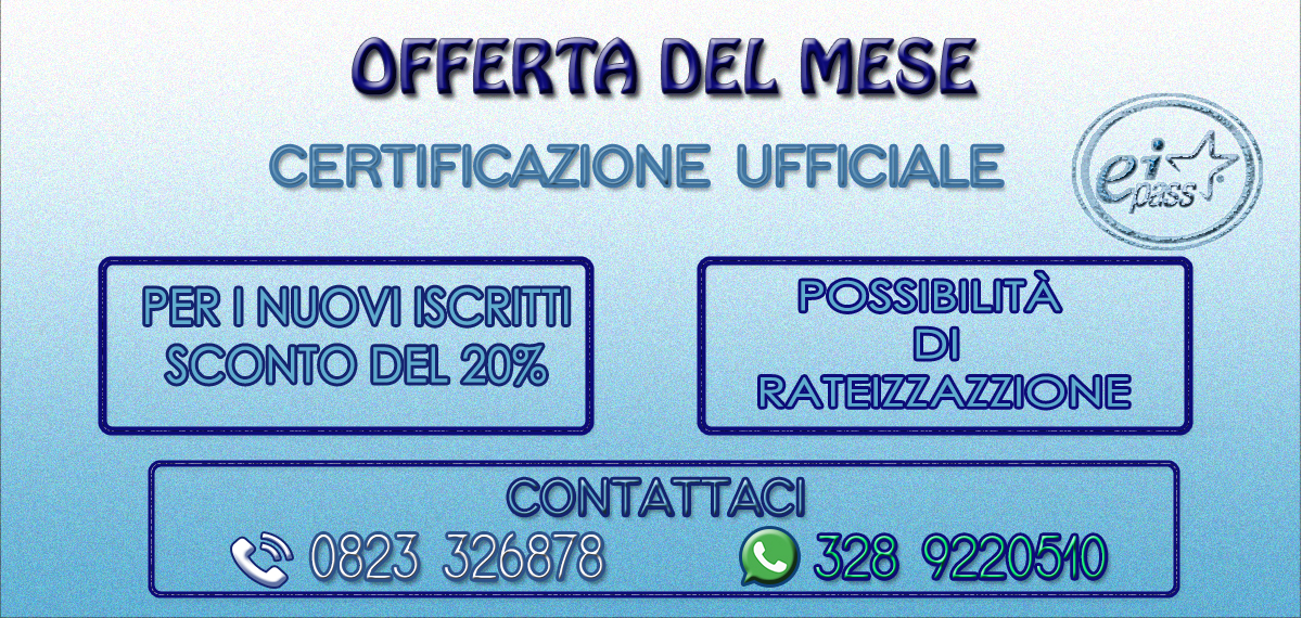 Il Costo Eipass sanità digitale è scontato solo per questo mese affrettati a chiamare