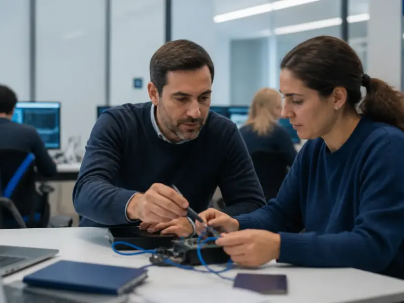Tutor e corsista durante un’attività di formazione
