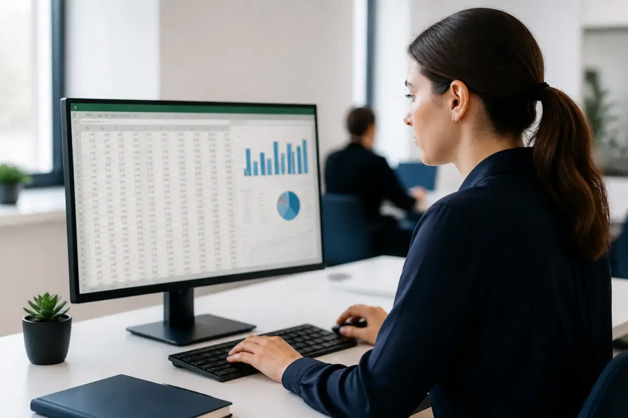 Postazione di lavoro con gli strumenti Microsoft Office