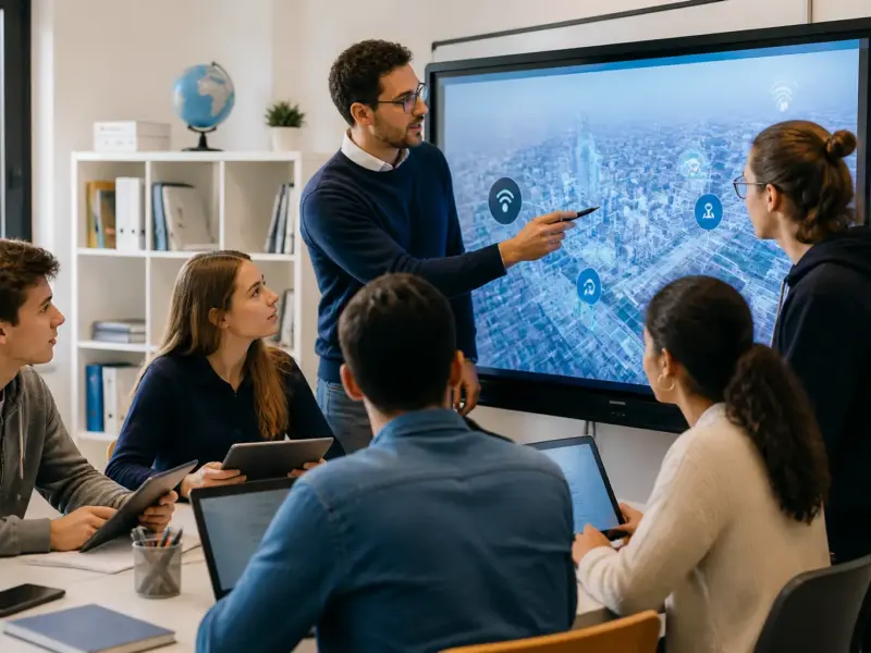 Comunità scolastica impegnata in un progetto di innovazione digitale