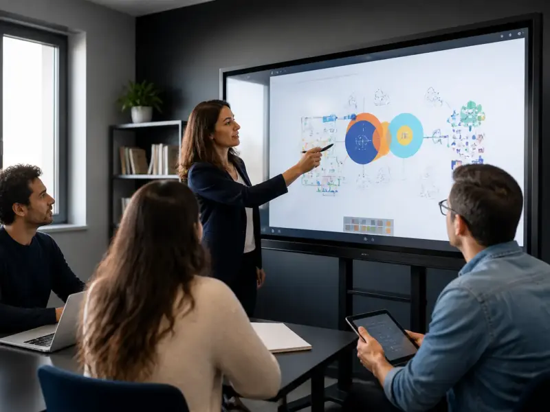 Classe che utilizza strumenti digitali interattivi per imparare