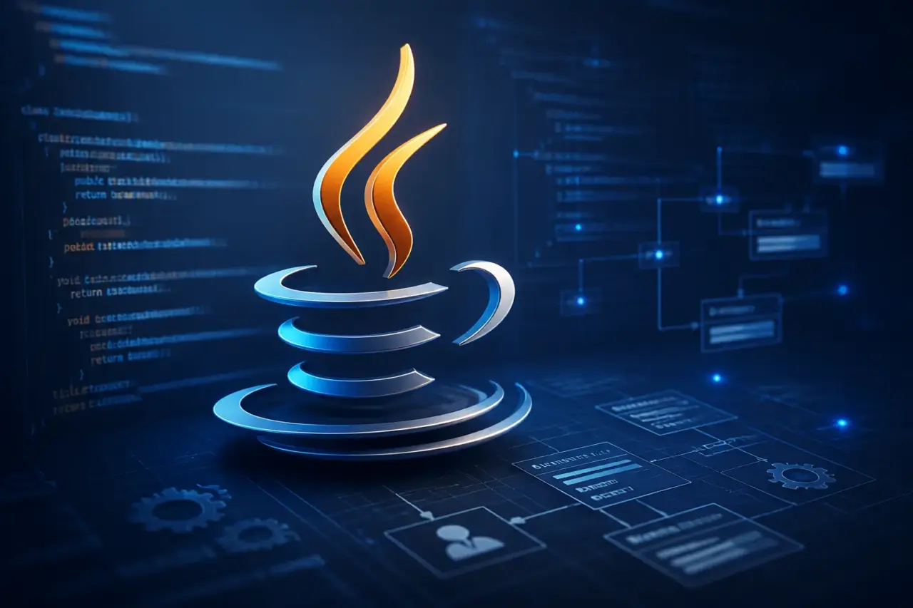 Identità visuale tecnica dedicata alla programmazione Java