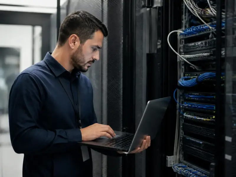 Tecnico durante una sessione pratica su sistemi e infrastruttura IT